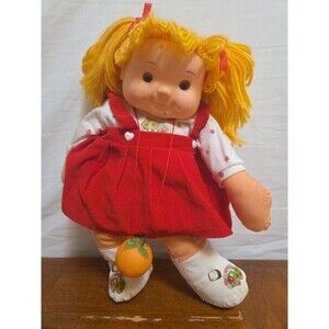 Hip Yick 1984 Fruit Kids Doll Rubber Plastic Face Toy Blonde Vintage 1984
